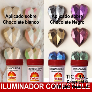 F.ILUMINADOR COMESTIBLE POLVO ROJO 3GR x 4